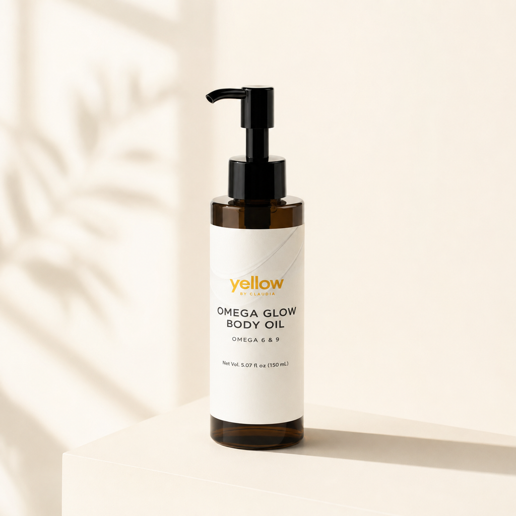 Omega Glow Body Oil editorial product photo